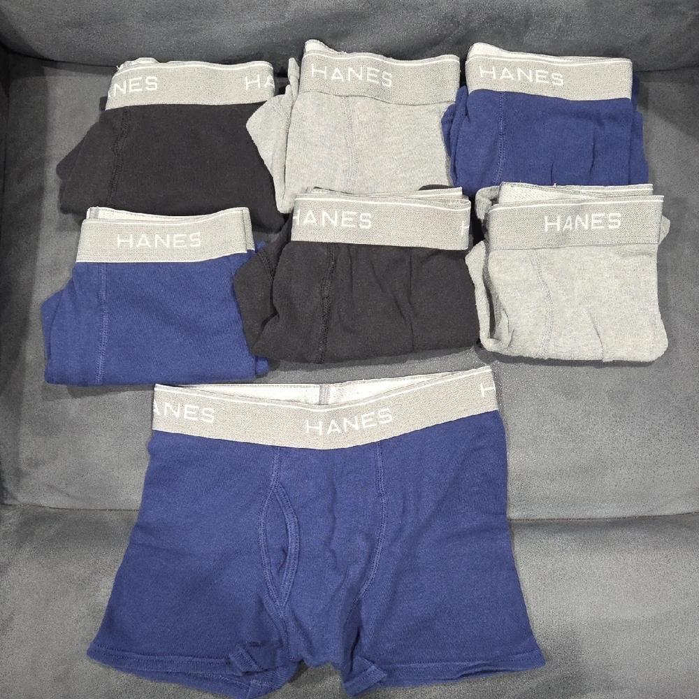 Hanes Boxer Briefs - Assorted Blue, Gray, Black